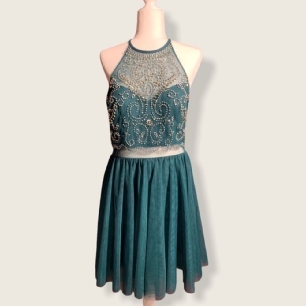 Blondie Nites by Stacy Sklar Beaded Formal Dress Size 13 Junior Girls